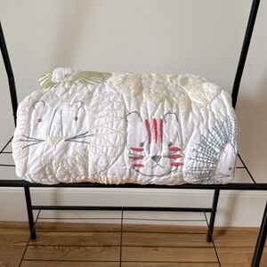 Pottery Barn safari animals crib quilt